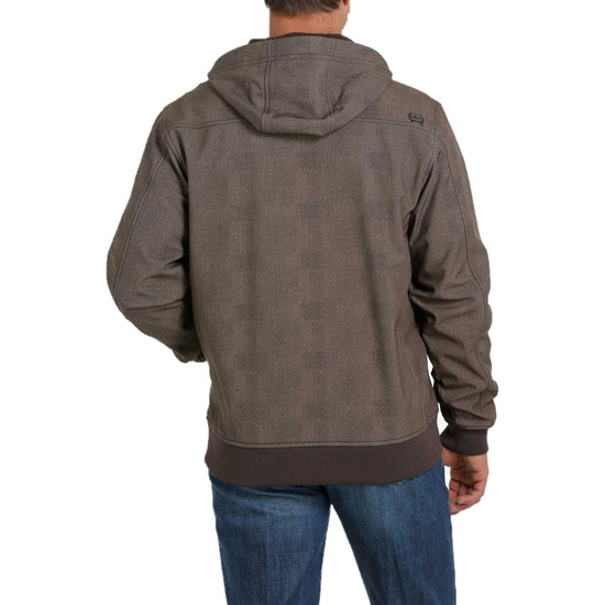 Cinch Men's Bonded Printed Brown Hooded Jacket MWJ1525002