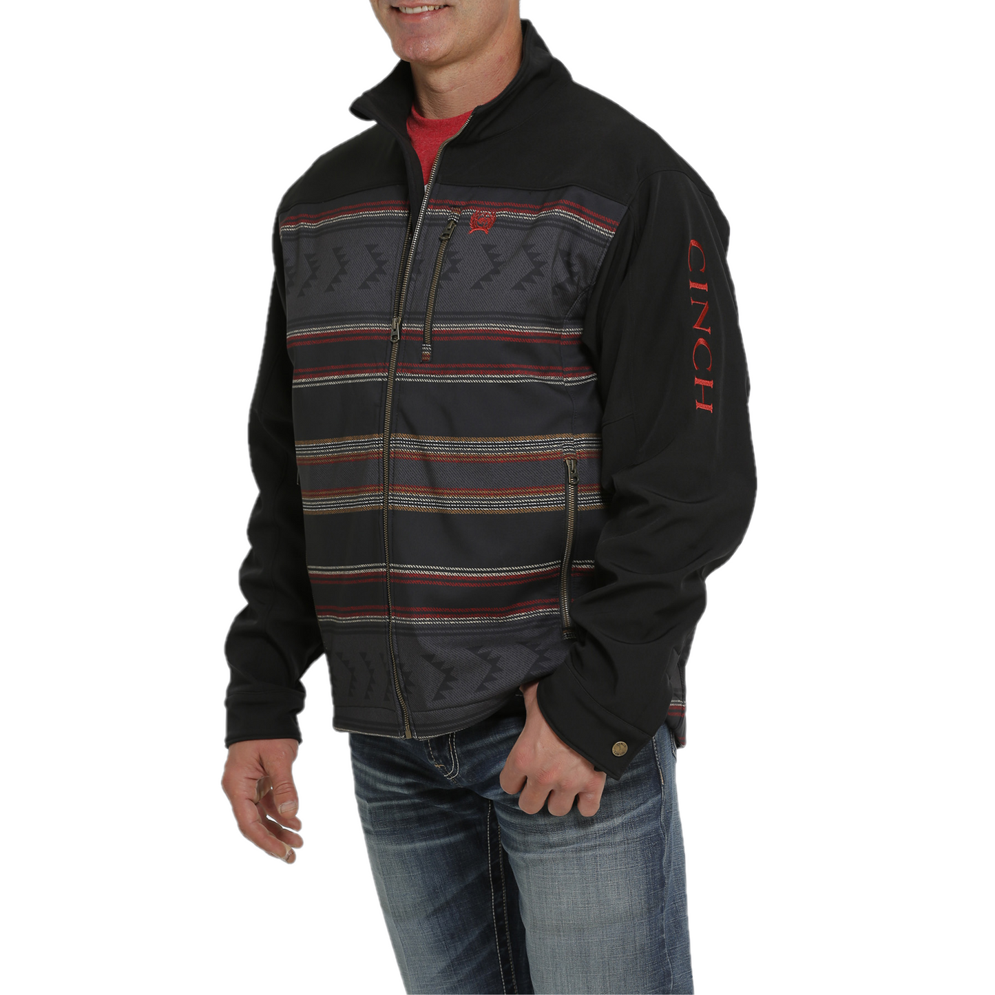Cinch® Men's Striped Black Concealed Carry Jacket MWJ1538002