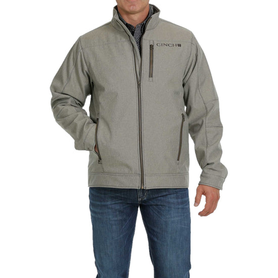 Cinch Men's Concealed Carry Textured Stone Grey Jacket MWJ1539002