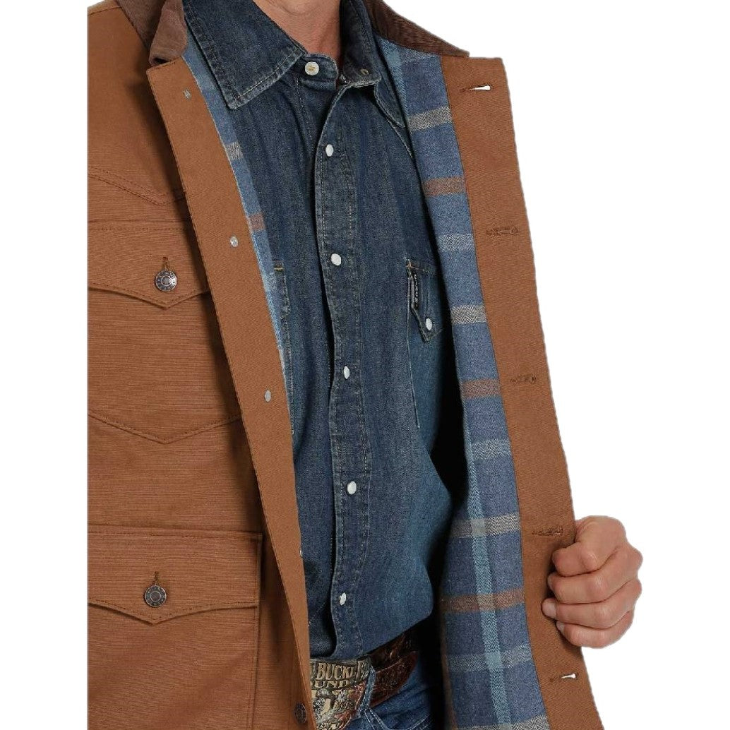Cinch Men's Golden Brown Flannel Lined Canvas Jacket MWJ1551001