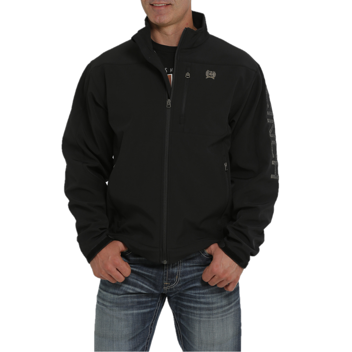 Cinch® Men's Black Logo Bonded Jacket MWJ1567001