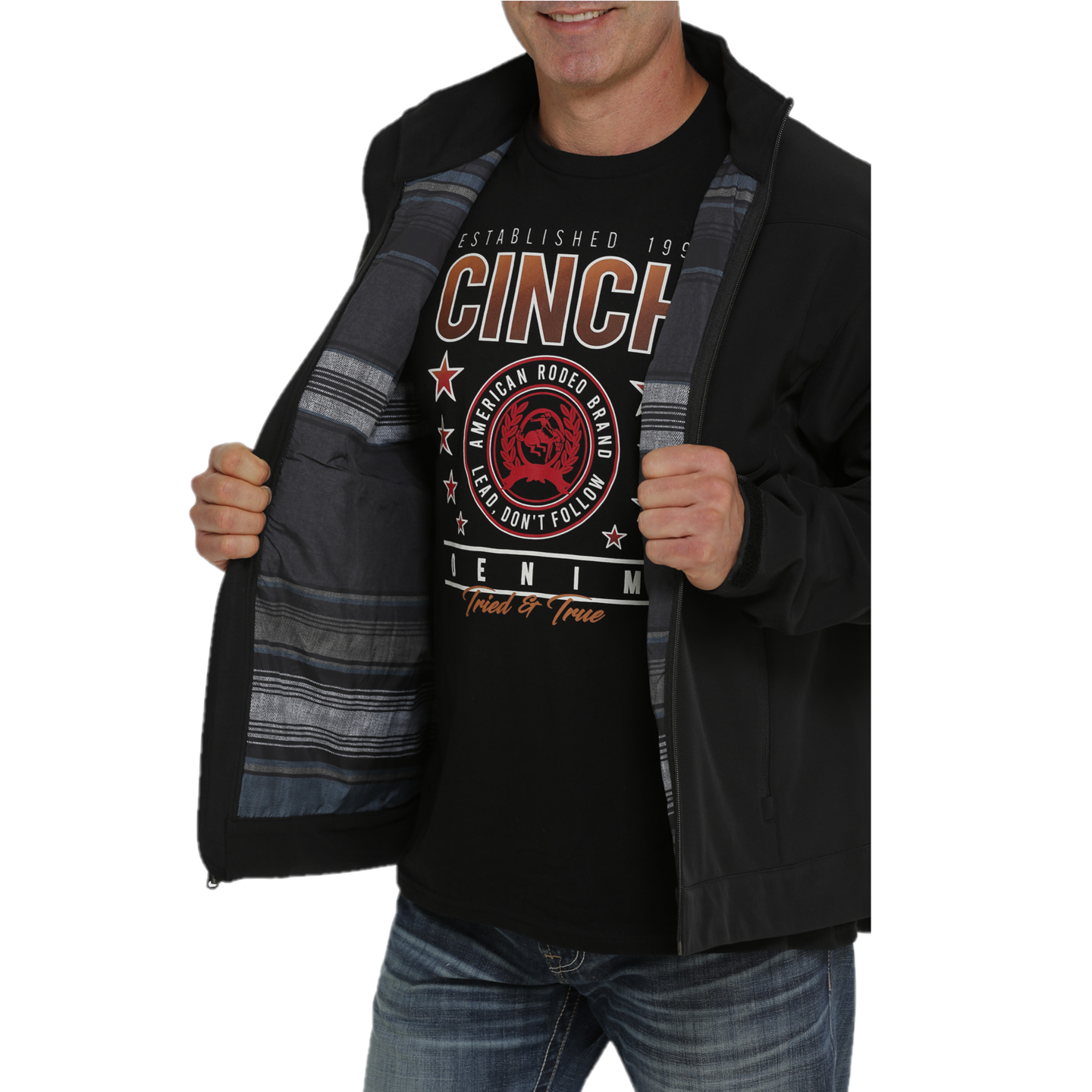 Cinch® Men's Black Logo Bonded Jacket MWJ1567001