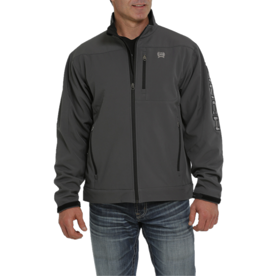 Cinch® Men's Grey Logo Softshell Bonded Jacket MWJ1567002