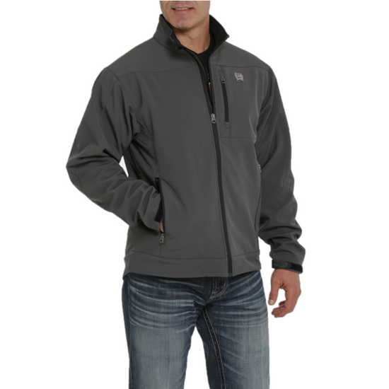 Cinch® Men's Grey Logo Softshell Bonded Jacket MWJ1567002