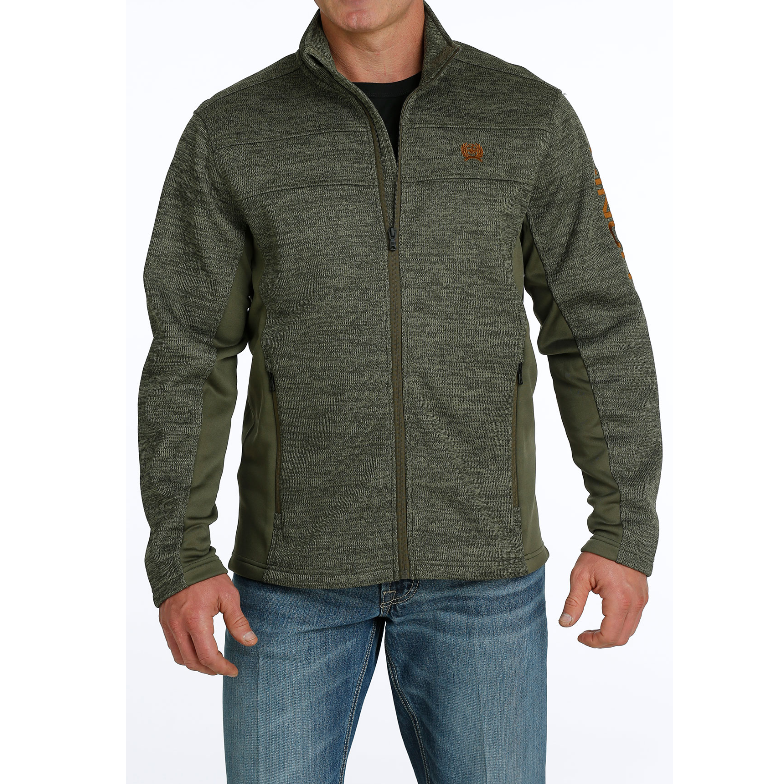 Cinch Men's Olive Green Sweater Jacket MWJ1570004