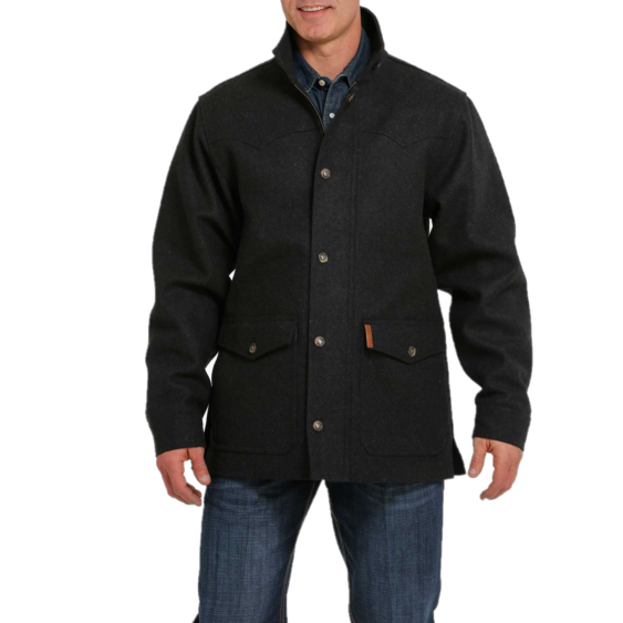 Cinch® Men's Charcoal Wooly Ranch Coat MWJ1571001