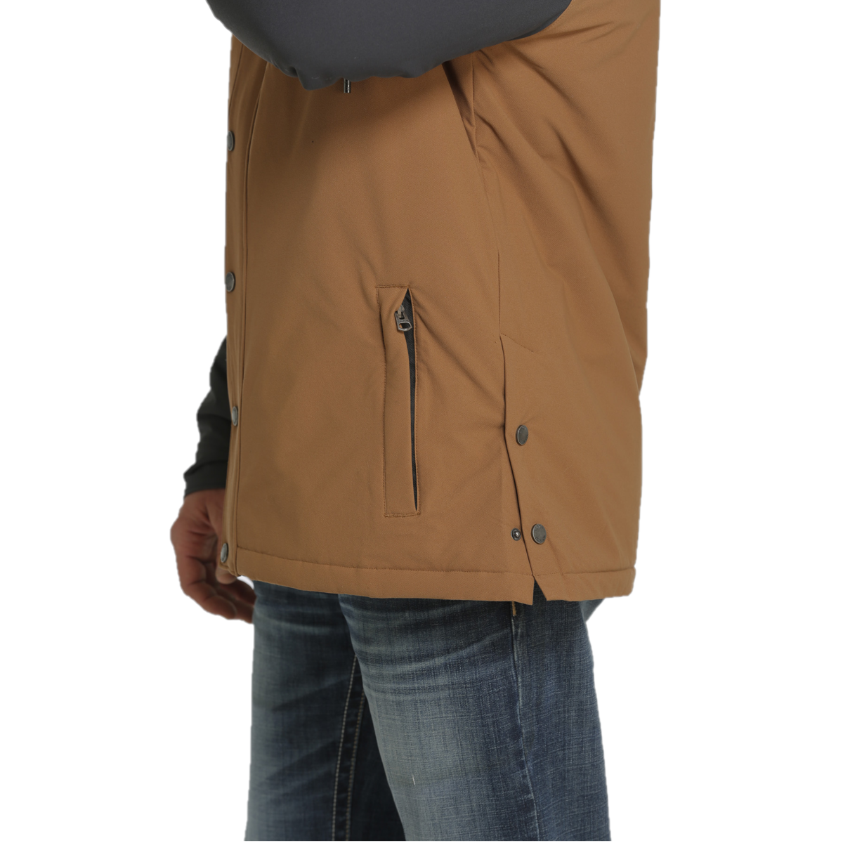 Cinch® Men's Brown Lined Color Block Ski Coat MWJ1574001