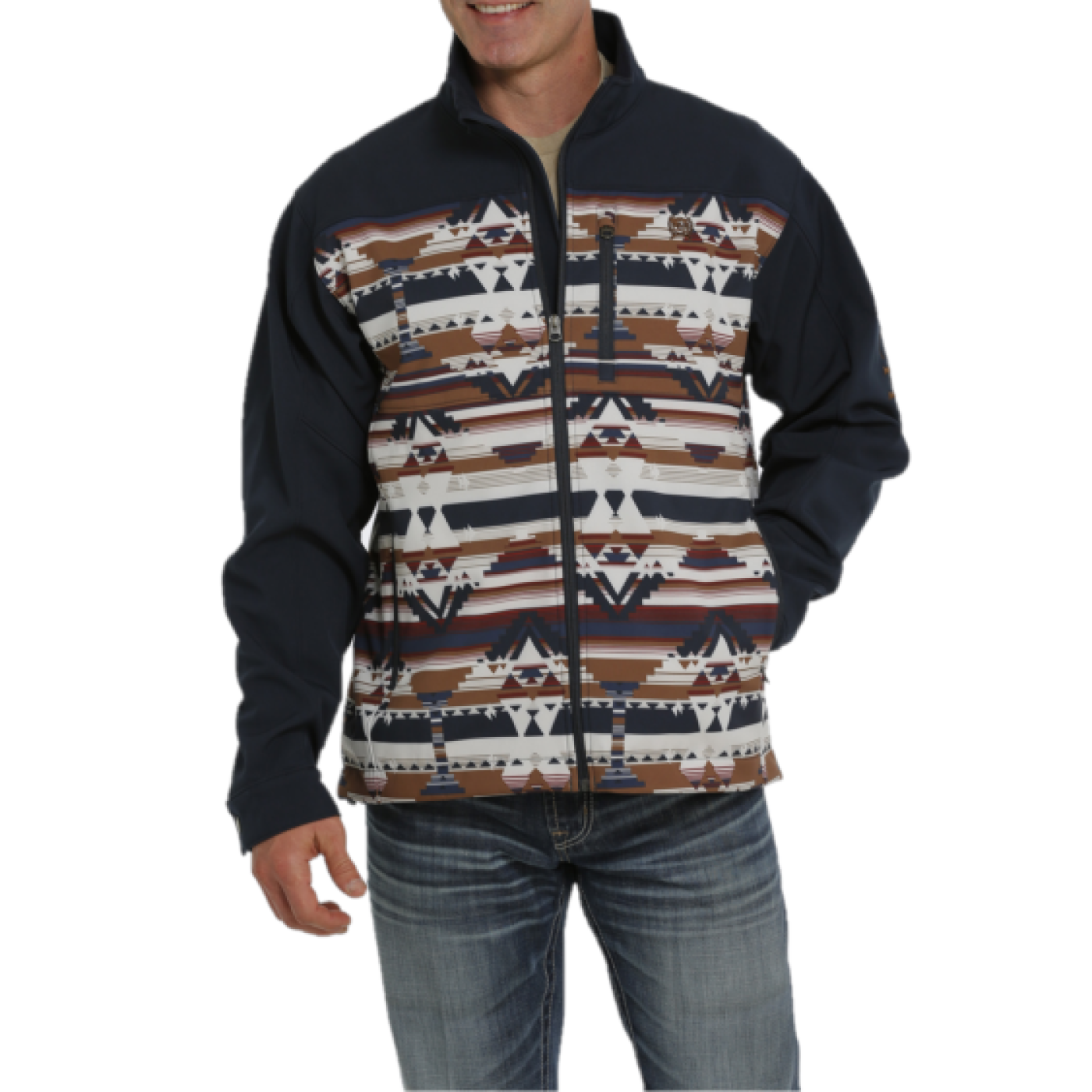 Cinch® Men's Aztec Printed Navy Bonded Jacket MWJ1583001