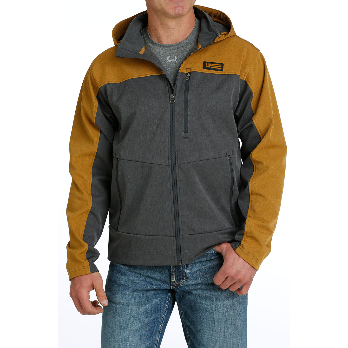 Cinch Men's Charcoal Bonded Hooded Jacket MWJ1593001