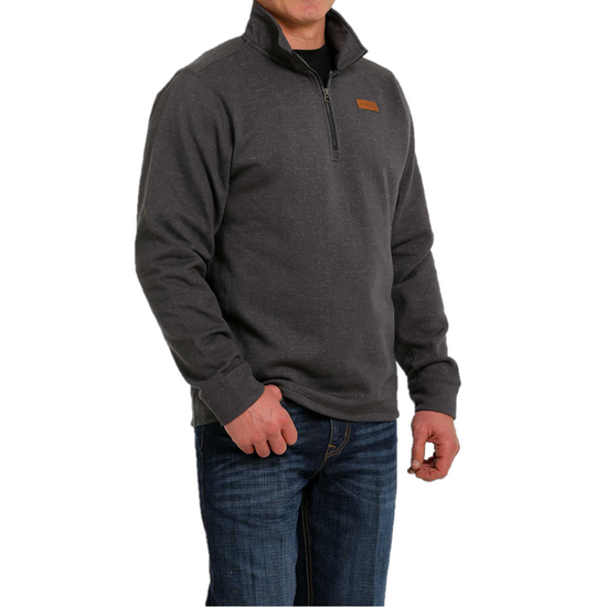Cinch® Men's 1/4 Zip Solid Charcoal Pullover MWK1080009