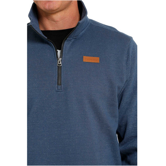 Cinch® Men's Blue 1/4 Zip Sweater Knit Pullover MWK1080010