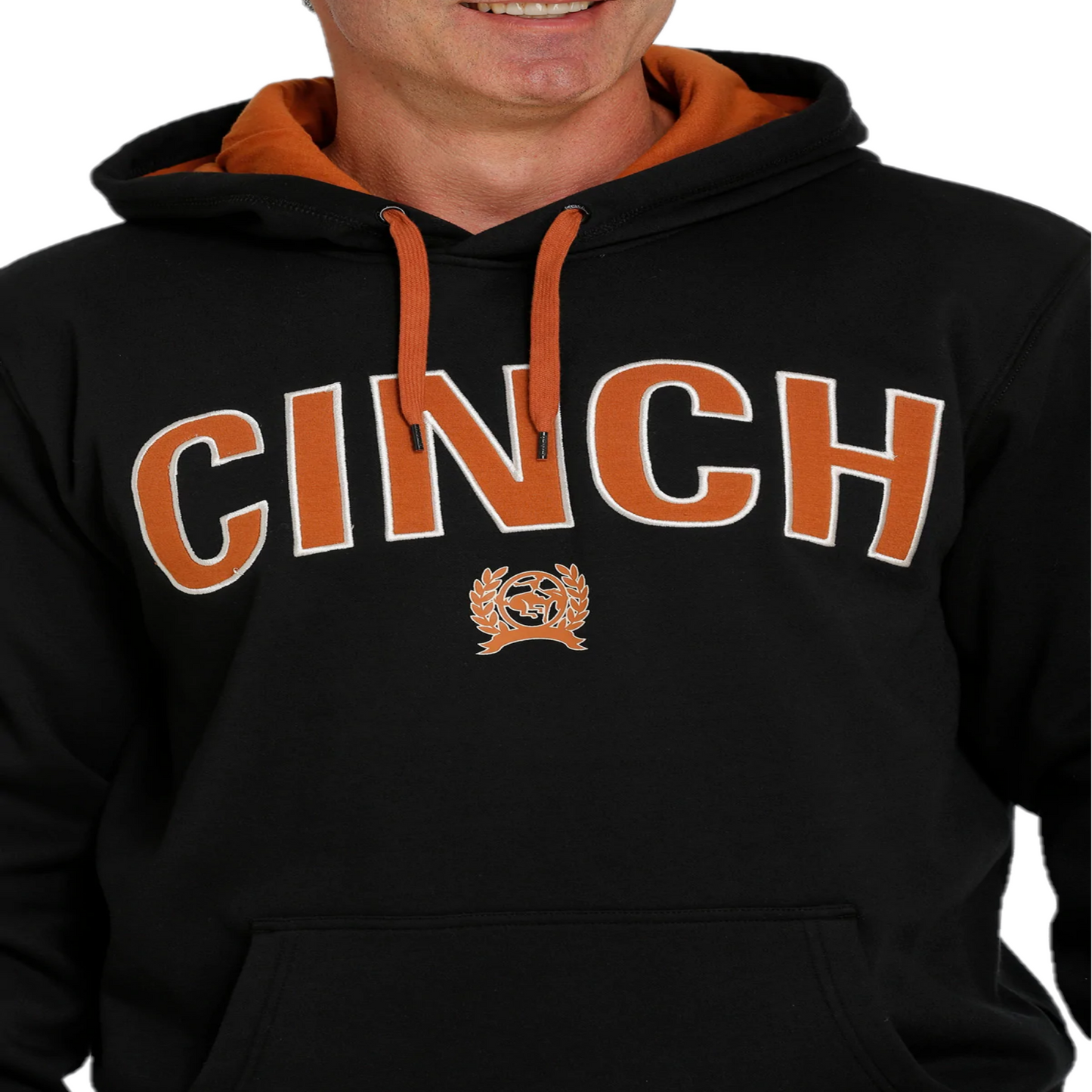 Cinch® Men's Black Logo Pullover Fleece Hoodie MWK1206023
