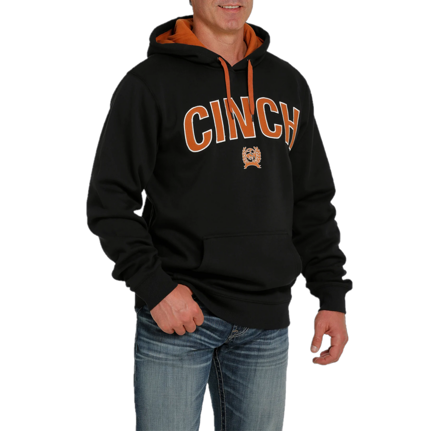 Cinch® Men's Black Logo Pullover Fleece Hoodie MWK1206023