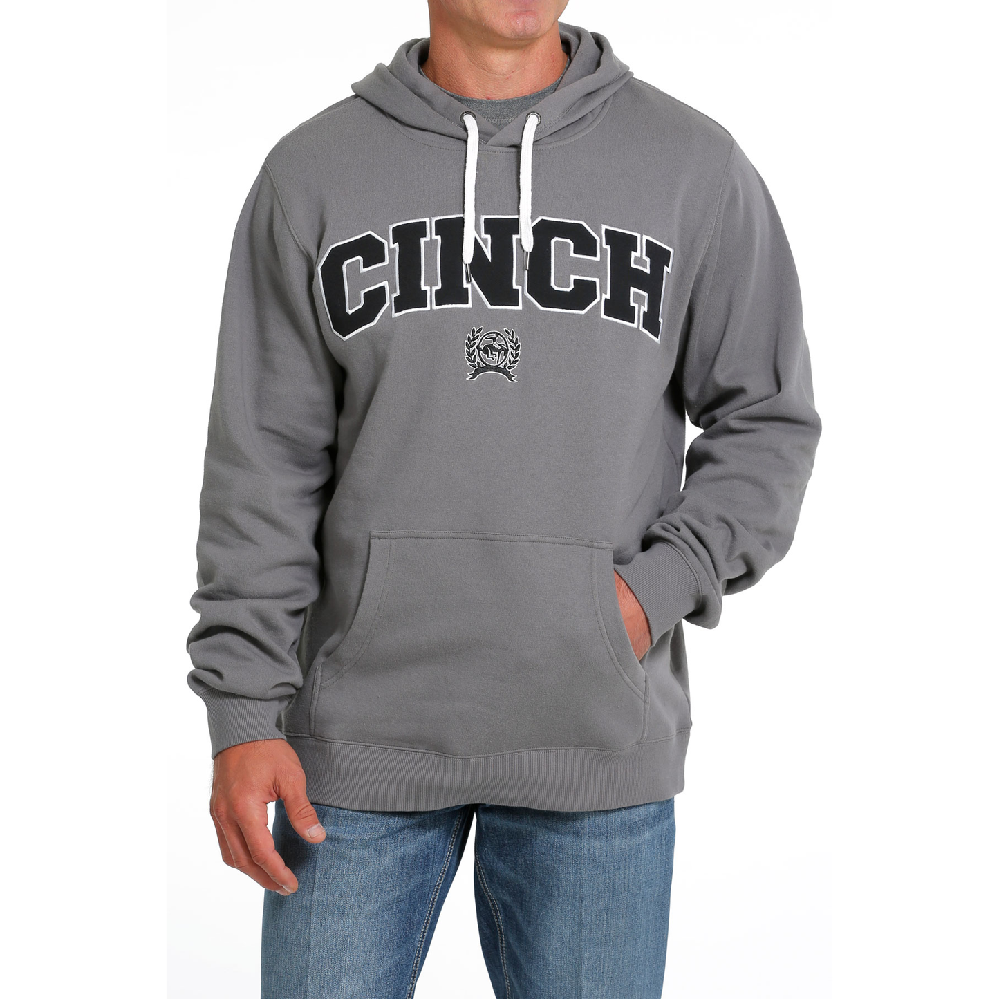 Cinch Men's Grey Graphic Logo Pullover Hoodie MWK1206026