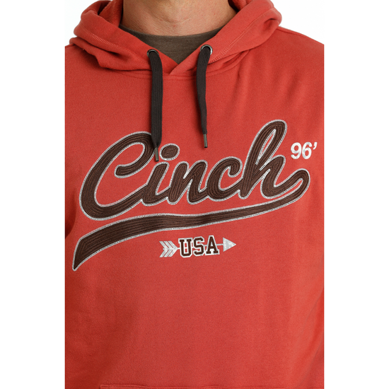 Cinch Men's Red 1996 Logo Graphic Pullover Hoodie MWK1206027