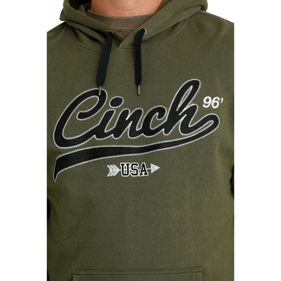 Cinch Men's Olive Green Logo Pullover Hoodie MWK1206028