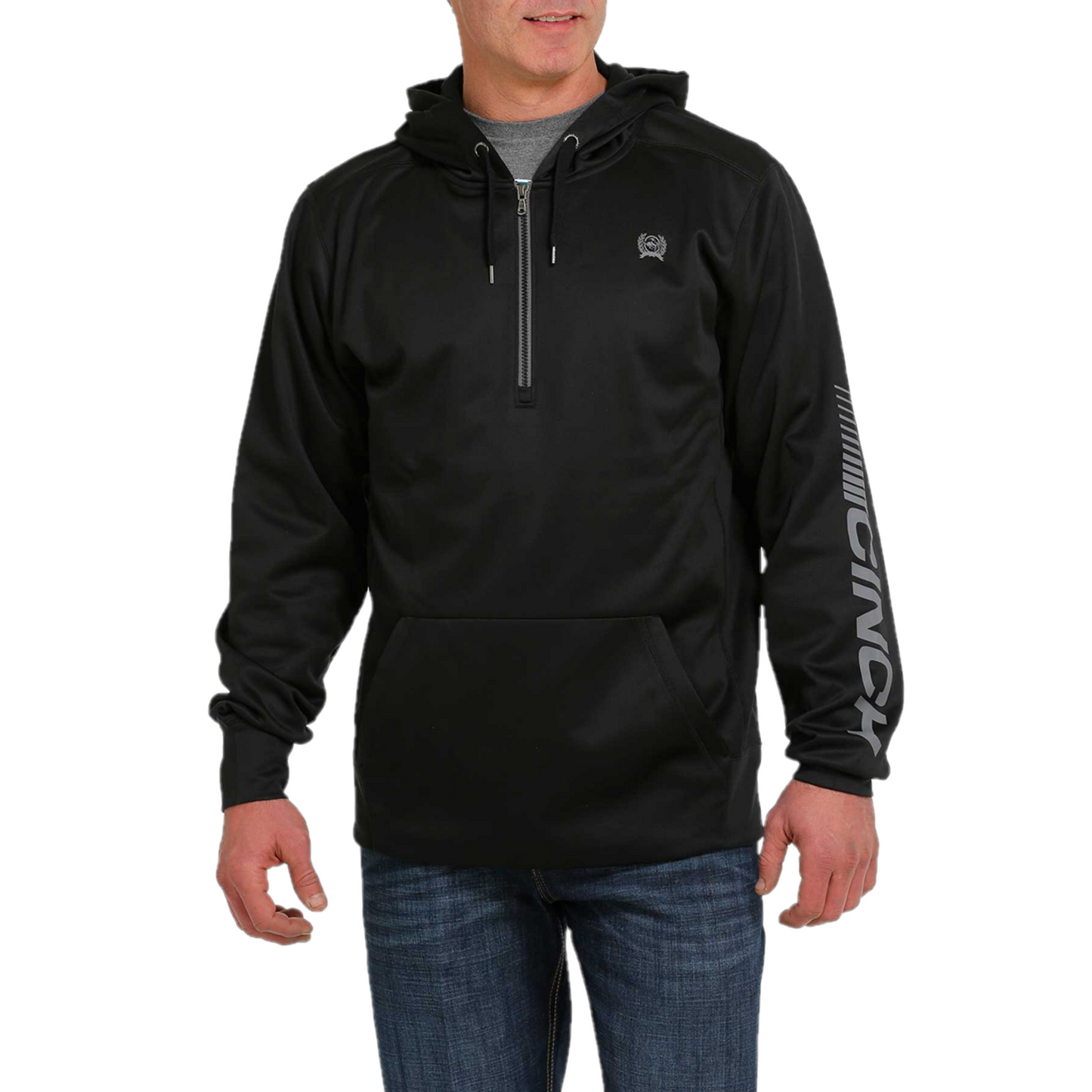 Cinch® Men's Black Pullover Half Zip Hoodie MWK1240003