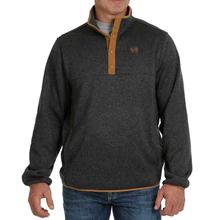 Cinch® Men's 1/4 Snap Up Charcoal Sweatshirt MWK1535002