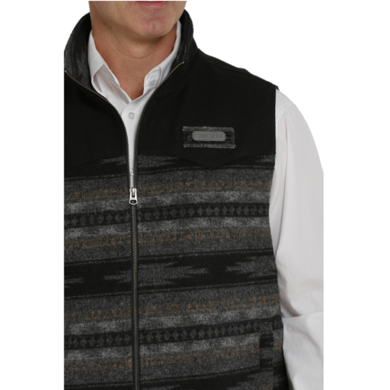 Cinch® Men's Black Striped Concealed Carry Bonded Vest MWV1543006