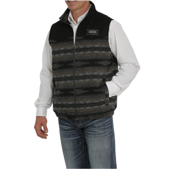 Cinch® Men's Black Striped Concealed Carry Bonded Vest MWV1543006