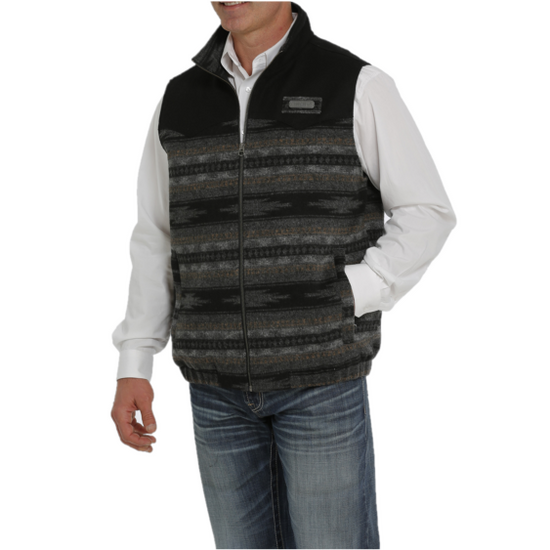 Cinch® Men's Black Striped Concealed Carry Bonded Vest MWV1543006