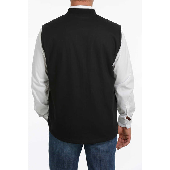 Cinch Men's Reversible Black Plaid Vest MWV1556001
