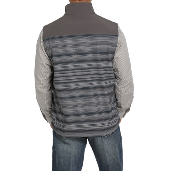Cinch® Men's Grey Striped Bonded Vest MWV1563002