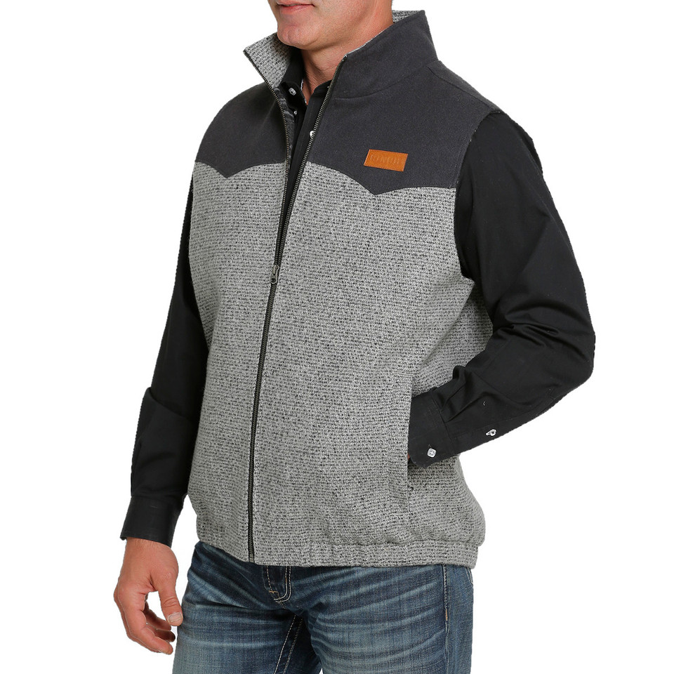 Cinch® Men's Grey Blanket Lined Poly-Wool Vest MWV1579001