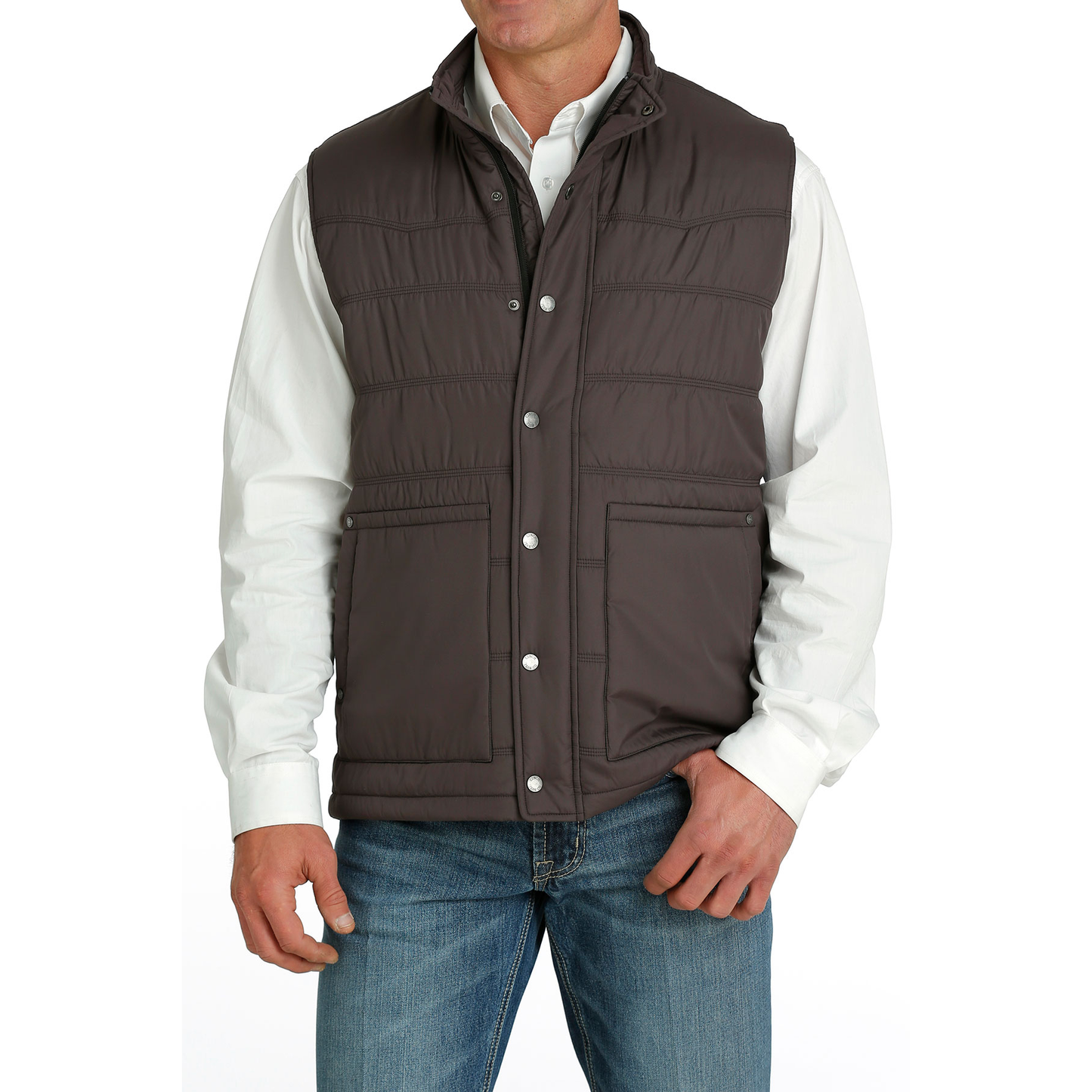 Cinch Men's Charcoal Quilted Vest MWV1902001