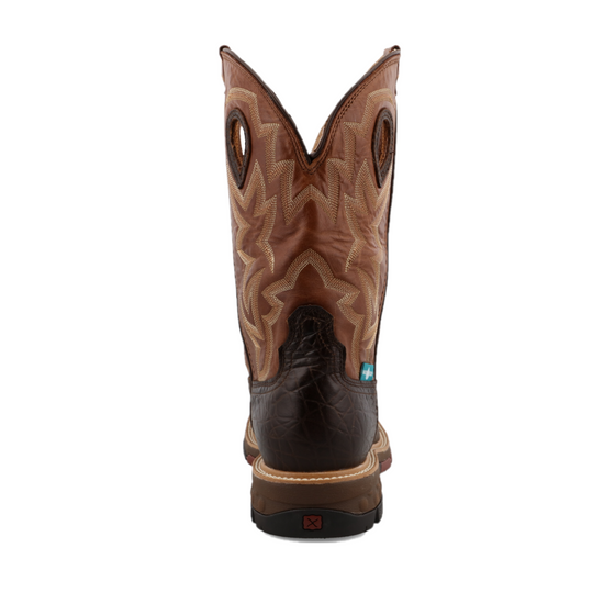 Twisted X Men's Waterproof Chocolate & Spice Western Work Boots MXBAW02
