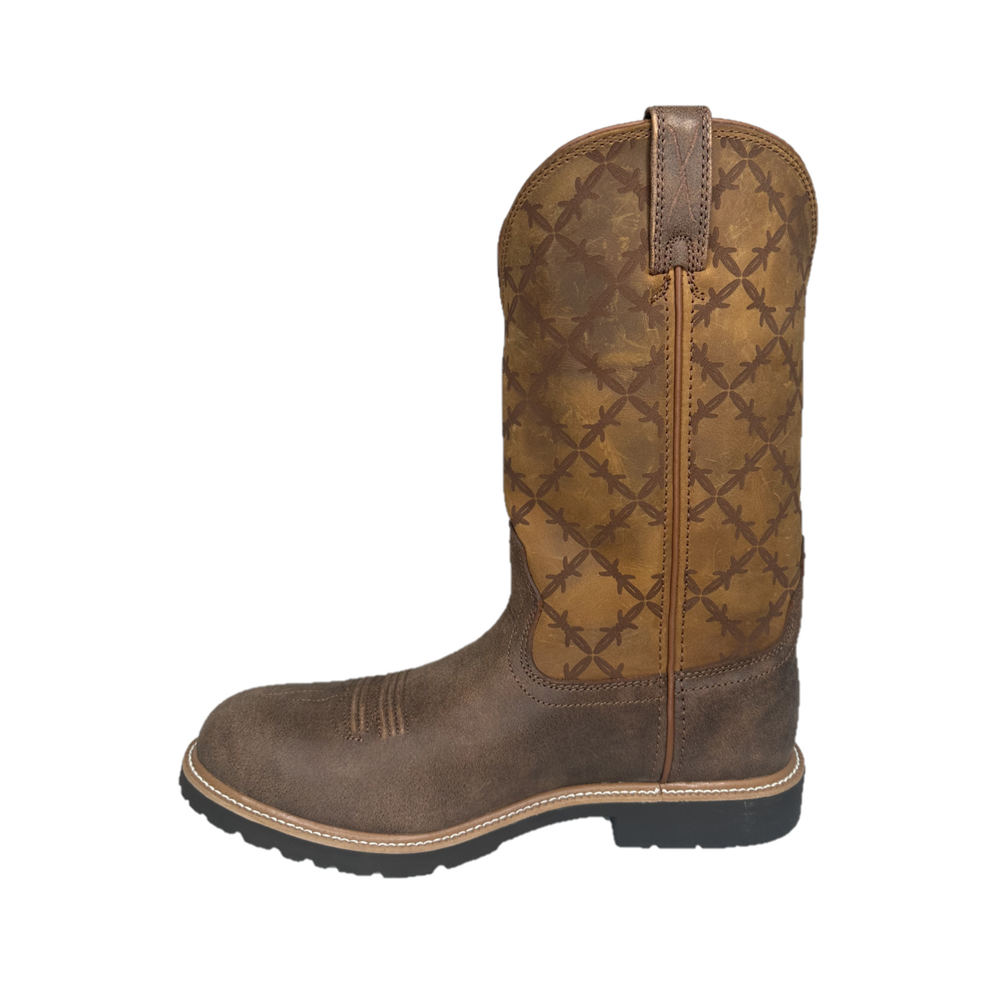 Twisted X Men's Brown & Squash Barbwire Embroidery Western Boots MXTR015