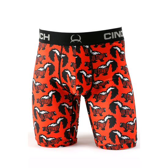 Cinch Men's Red 9" Lil' Stinker Boxer Brief MXY6001025