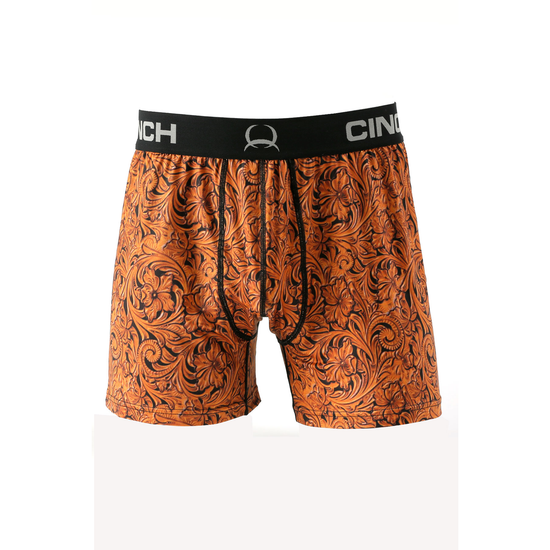 Cinch Men's Brown Leather Print Loose Fit Boxer MXY6011005