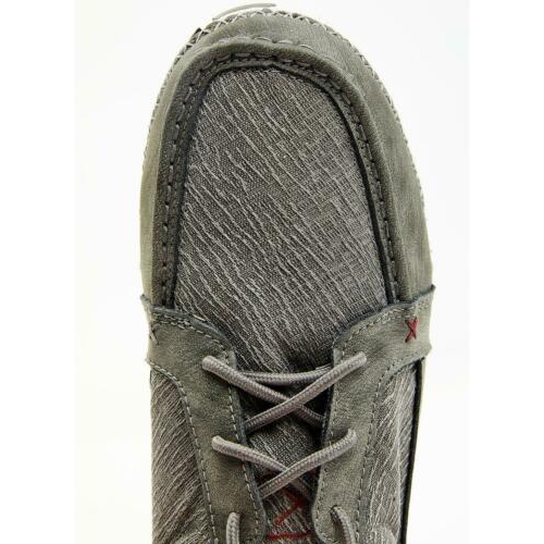 Twisted X® Men's Zero X Driving Moc Grey Slip-On Casual Shoes MZX0007