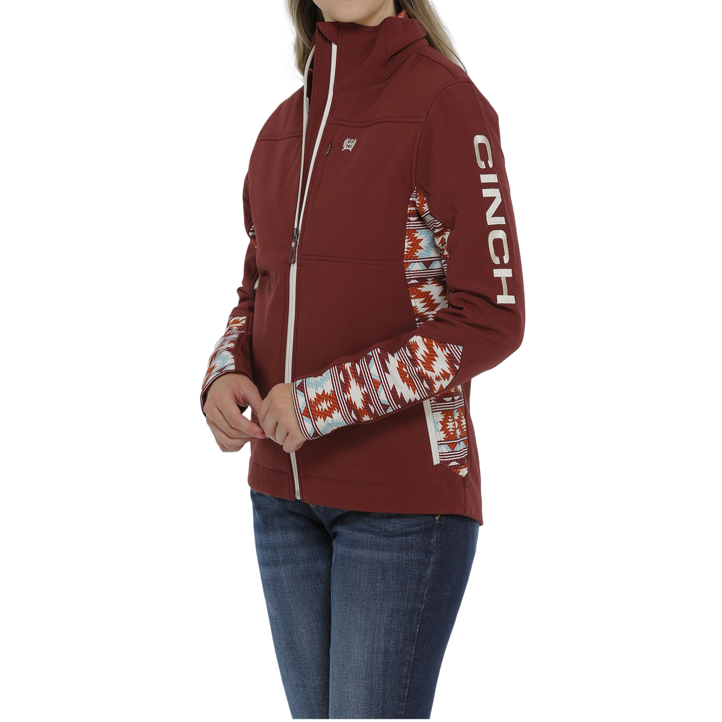 Cinch Ladies Burgundy Printed Concealed Carry  Bonded Jacket MAJ9857001