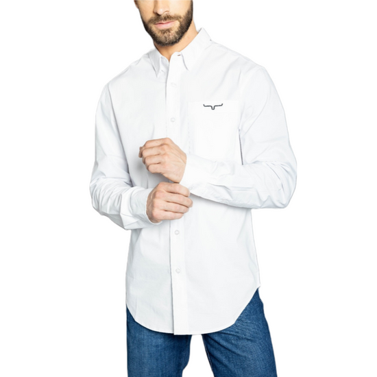 Kimes Ranch® Men's KR Team White Button Down Dress Shirt KR-White