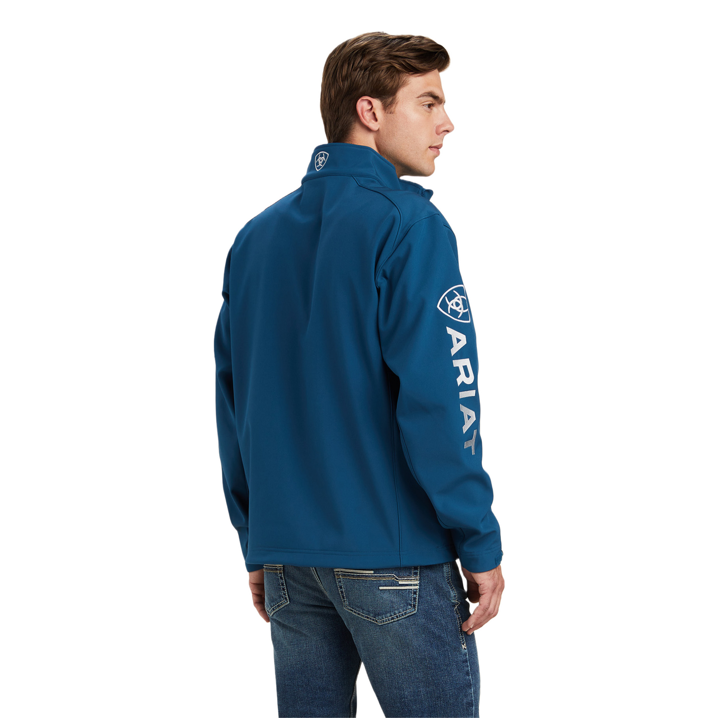Ariat® Men's Logo 2.0 Majolica Blue Softshell Jacket 10041611