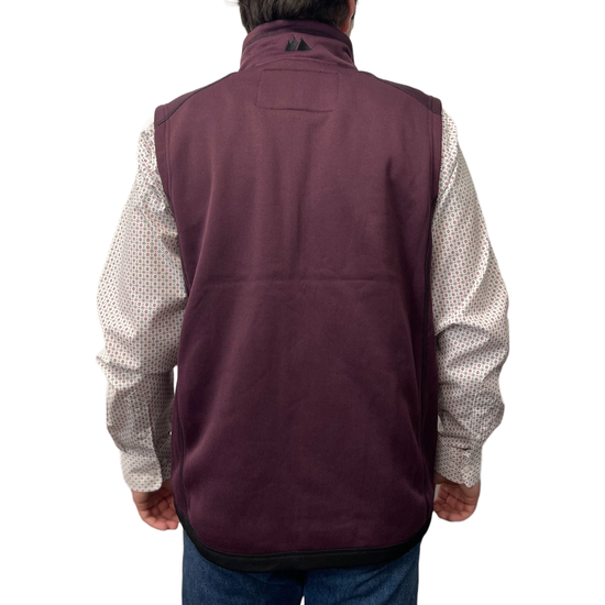 Powder River Outfitters® Men's Heather Knit Maroon Vest PRMO98RZYD-60