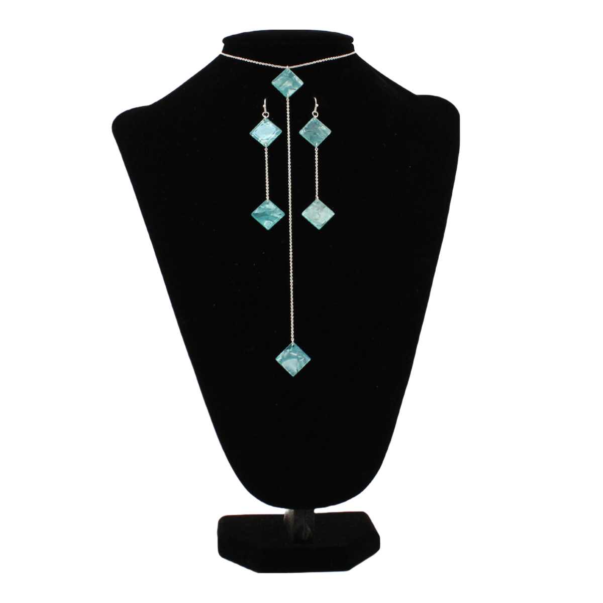 Blazin Roxx® Turquoise Square Necklace & Earring Set 30468