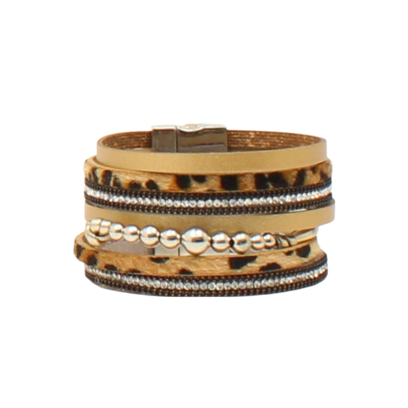 Blazin Roxx® Leopard Multi Wrapped Brown Bracelet 3051230