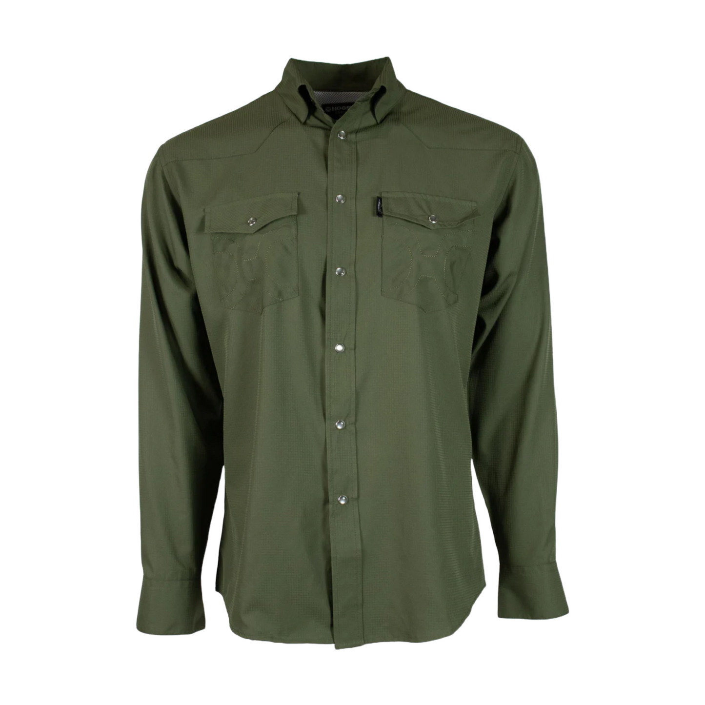 Hooey Men's SOL Olive Green Snap Button Down Shirt HT1612OL