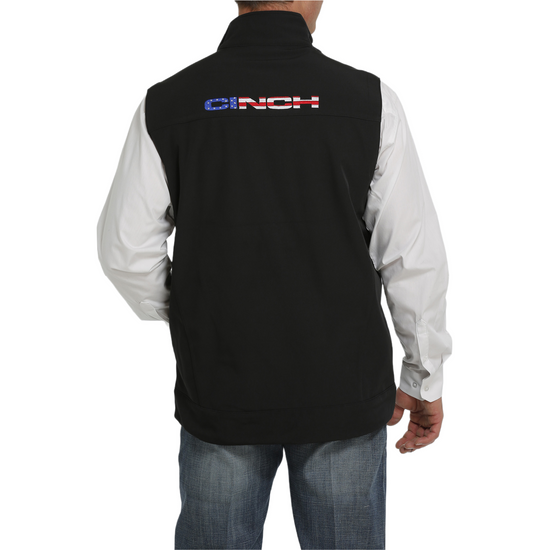 Cinch Men's American Flag Concealed Carry Black Vest MWV1541005