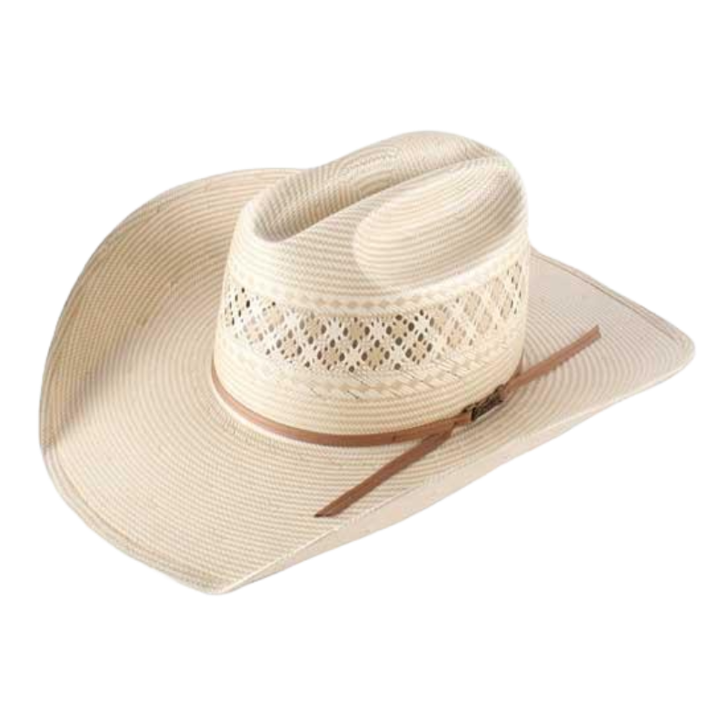 American Hat Co. Cattleman Vented Ivory Straw Hat 1011-2CCHOC