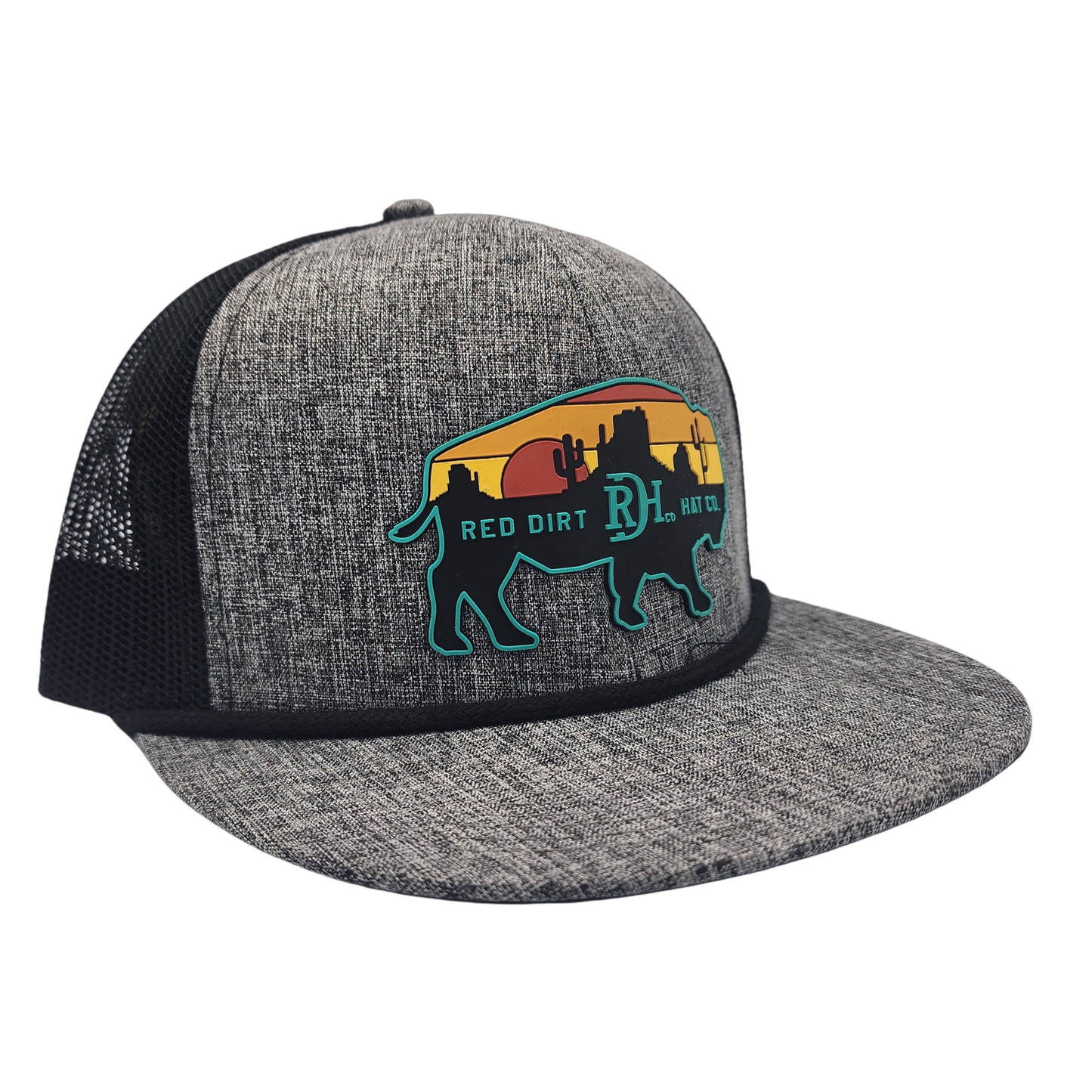 Load image into Gallery viewer, Red Dirt® Billboard Charcoal &amp;amp; Black Trucker Cap RDHC286
