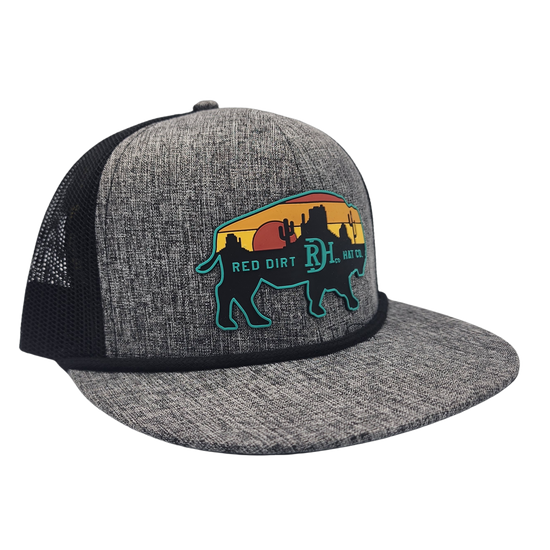 Load image into Gallery viewer, Red Dirt® Billboard Charcoal &amp;amp; Black Trucker Cap RDHC286
