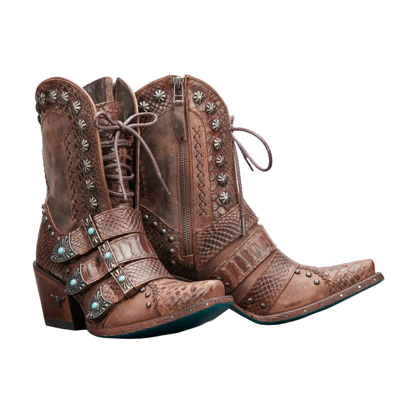 Load image into Gallery viewer, Lane Boots® Ladies Showdown Brownbelly Brown  Booties LB0489B
