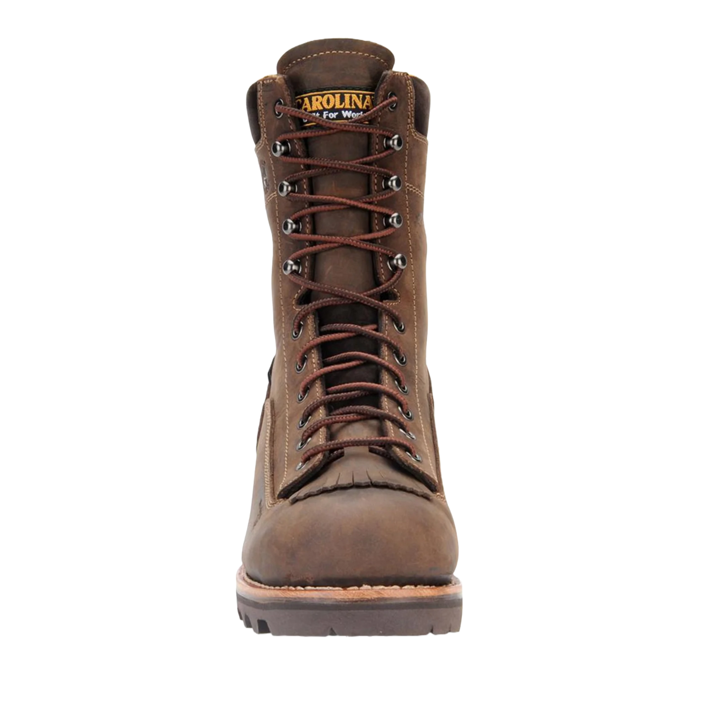 Carolina® Men's 8" Birch Gaucho Crazy Horse Brown Logger Boots CA7022
