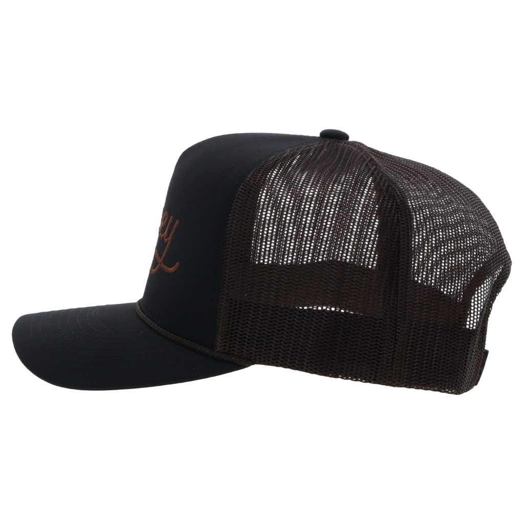 Hooey® Men's OG Black & Brown 5 Panel Trucker Cap 2360T-BKBR