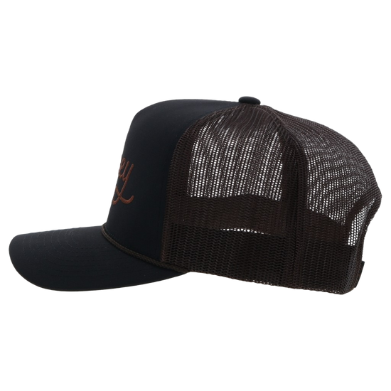Hooey® Men's OG Black & Brown 5 Panel Trucker Cap 2360T-BKBR
