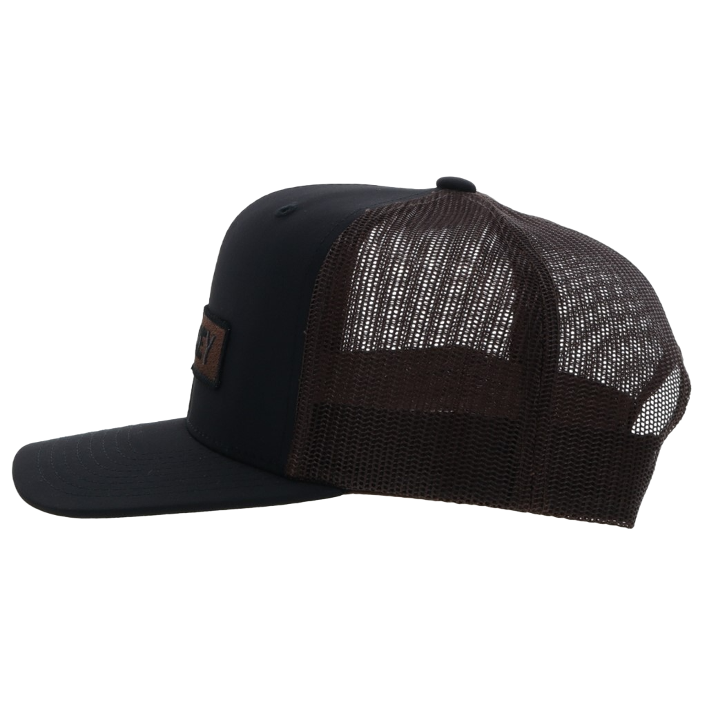 Hooey® Men's Lock Up 6 Panel Black Trucker Cap 2313T-BKBR